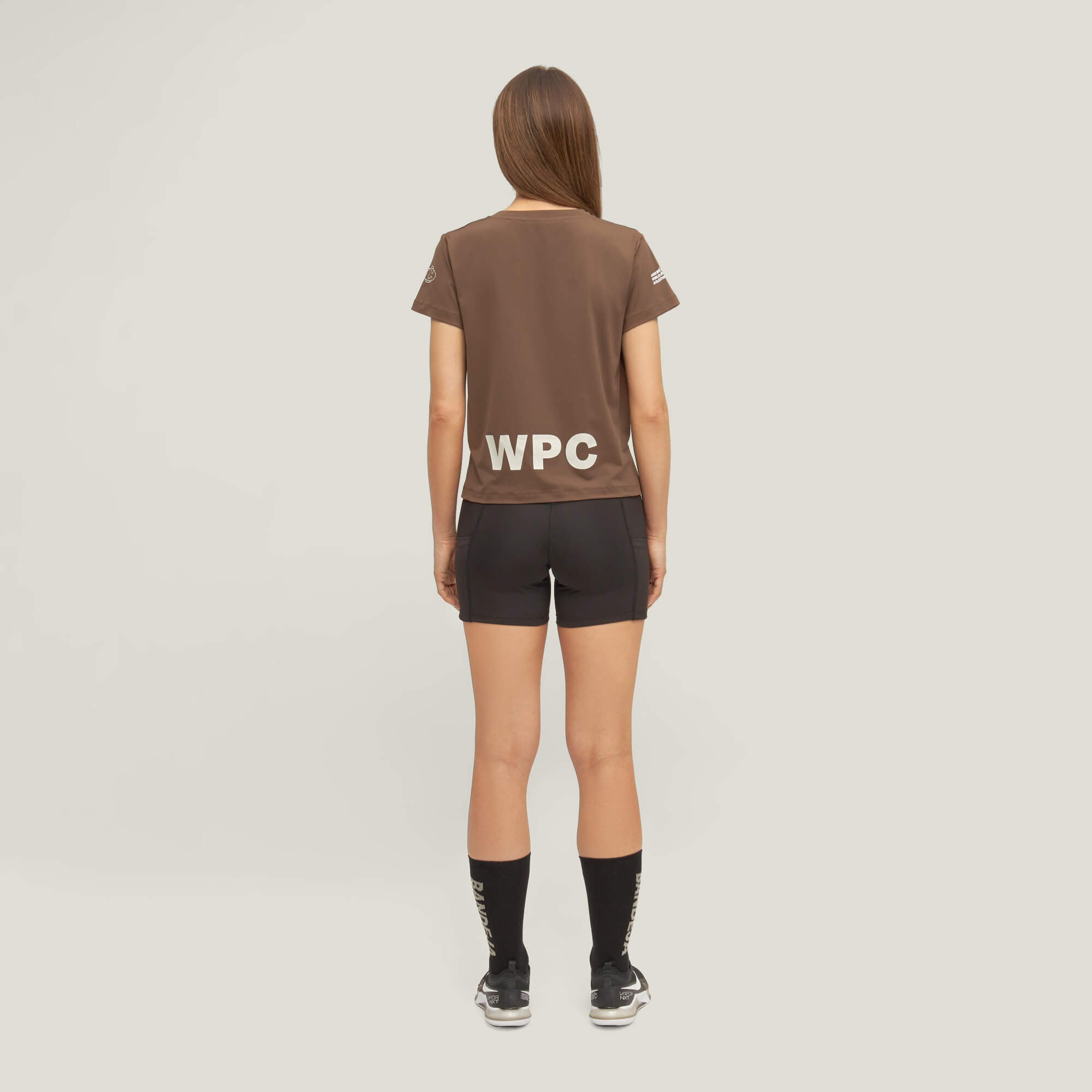 Oncourt Crop WPC T-Shirt - Espresso