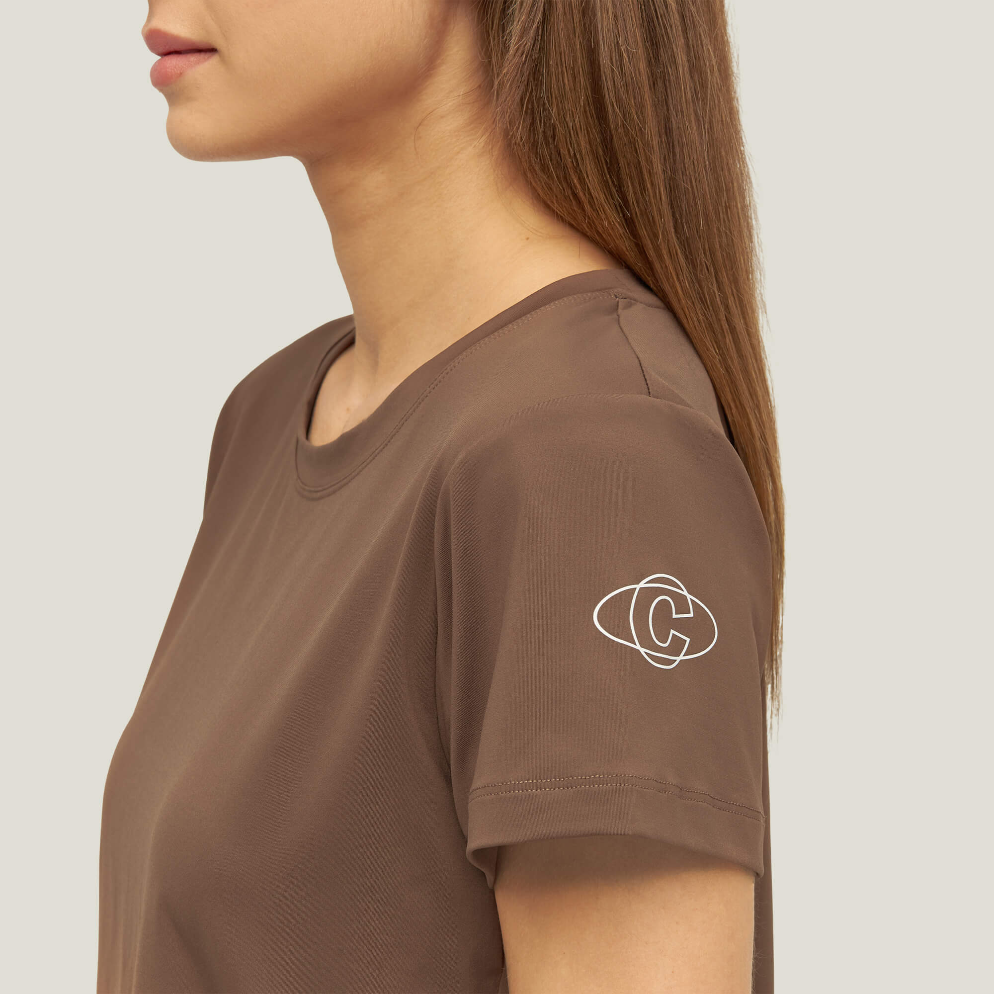 Oncourt Crop WPC T-Shirt - Espresso