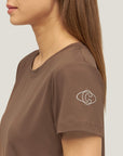 Oncourt Crop WPC T-Shirt - Espresso