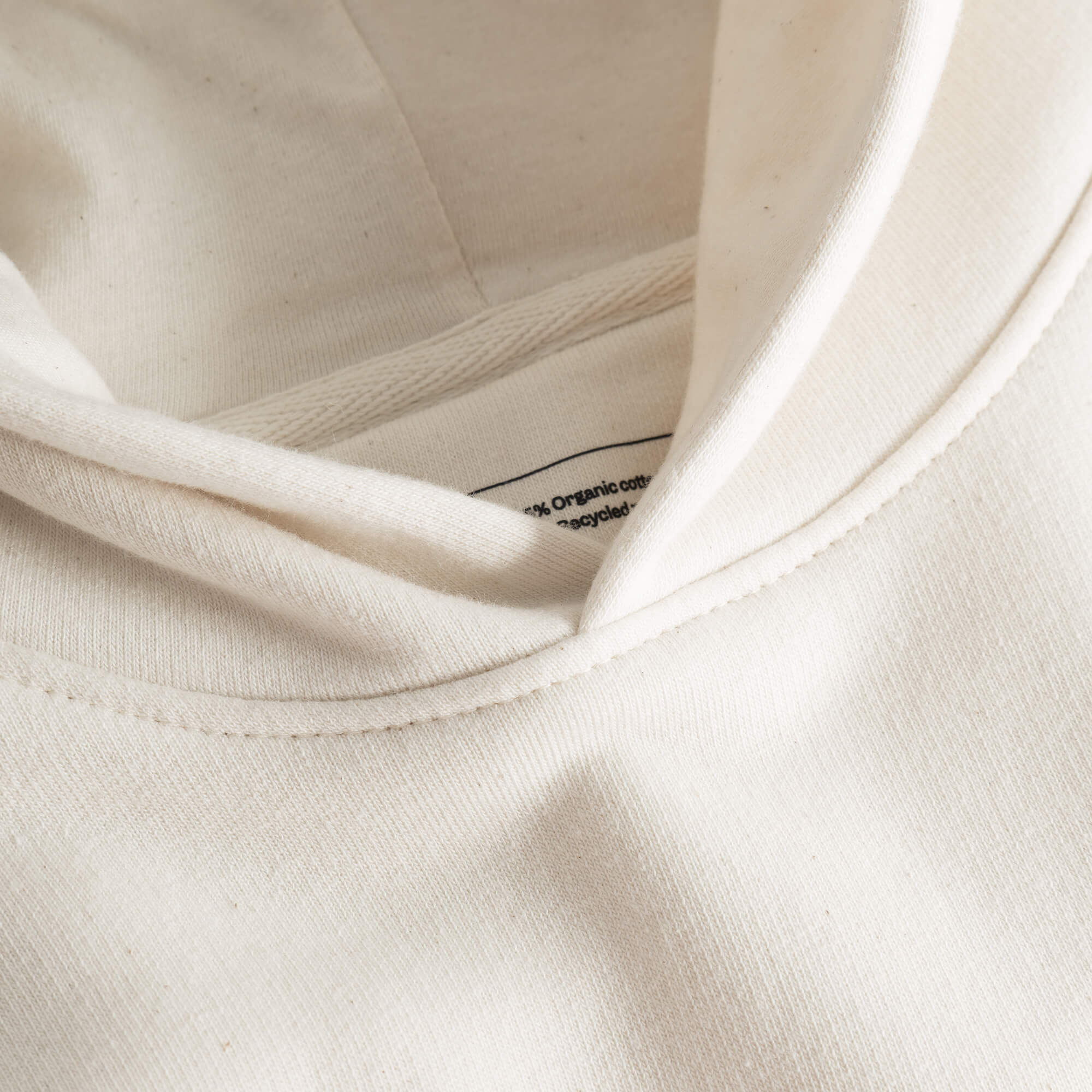 Cropped Merch Hoodie - Off White