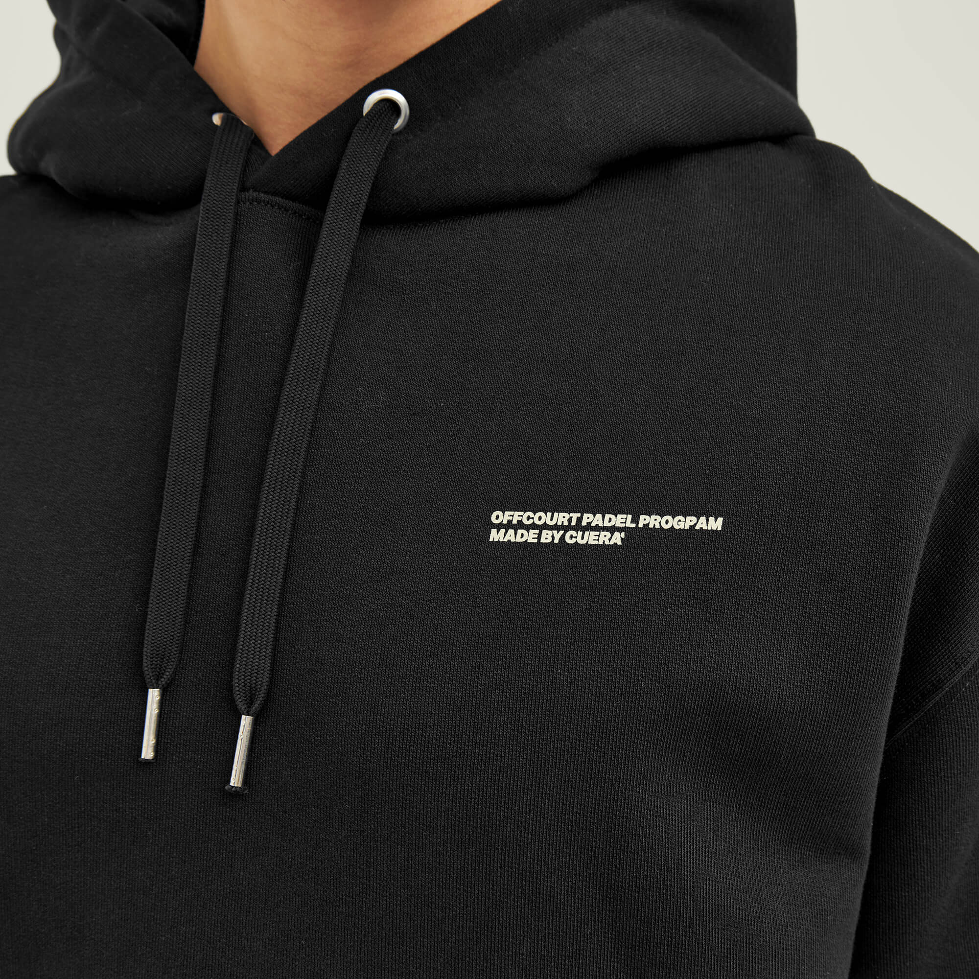 Relaxed Heavy Offcourt Hoodie - Zwart