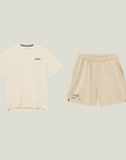 Oncourt Shorts & Light Weight T-Shirt Sand w. Off White Bundle