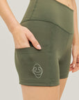 Active Short Tights - Army