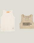 OffWhite Rib Tank Top & Active Made Bra Bundle